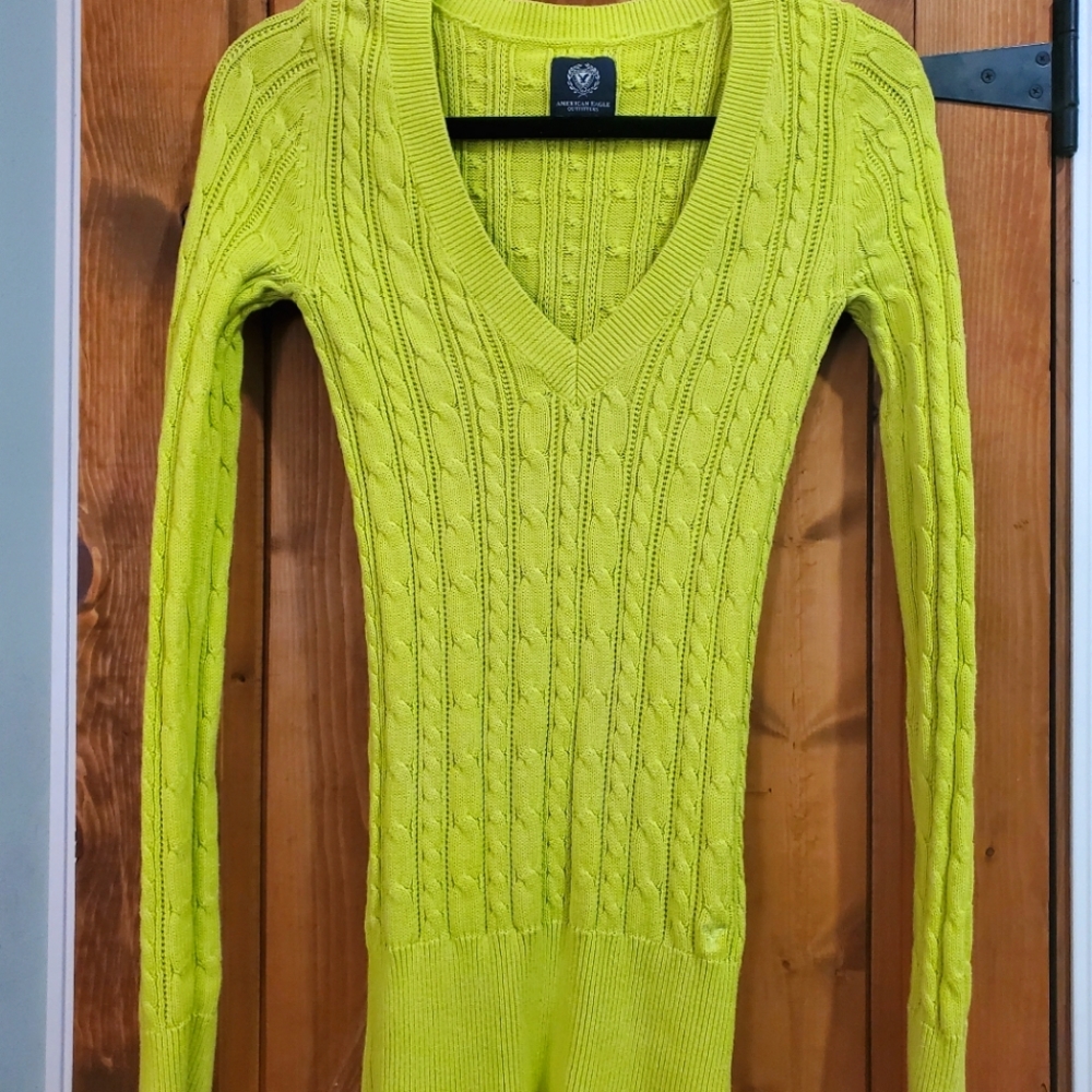 America Eagle cable knit sweater